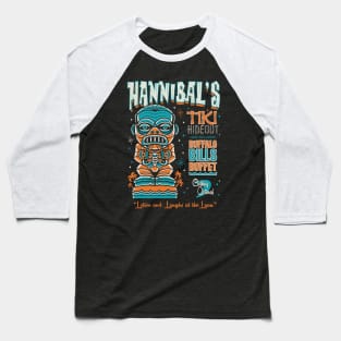 Hannibal's Creepy Cute Tiki Lounge - Hawaii Vacation Surf Monster Baseball T-Shirt